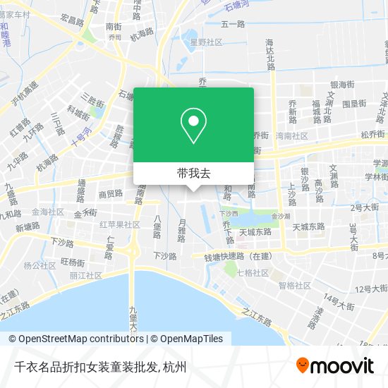 千衣名品折扣女装童装批发地图