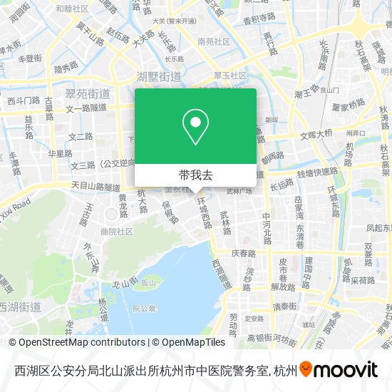 西湖区公安分局北山派出所杭州市中医院警务室地图
