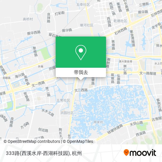 333路(西溪水岸-西湖科技园)地图