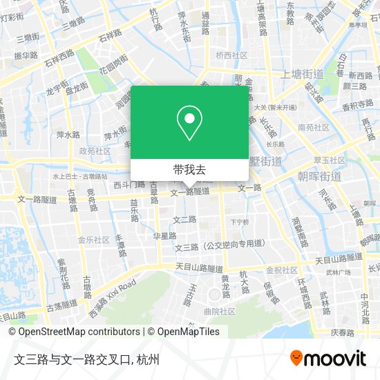 文三路与文一路交叉口地图
