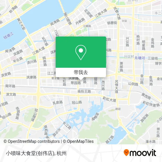 小啧味大食堂(创伟店)地图