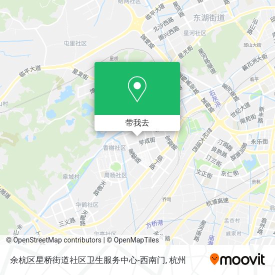 余杭区星桥街道社区卫生服务中心-西南门地图
