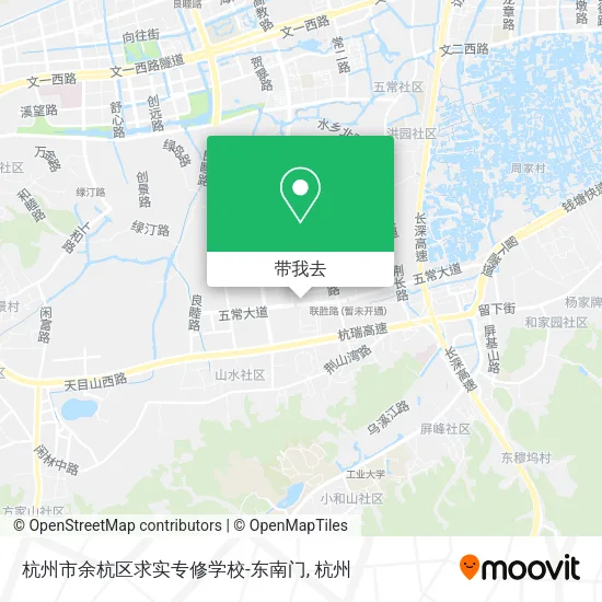 杭州市余杭区求实专修学校-东南门地图