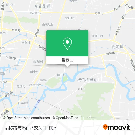 后陈路与汛西路交叉口地图