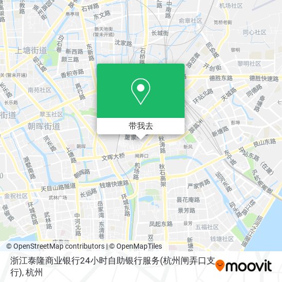 浙江泰隆商业银行24小时自助银行服务(杭州闸弄口支行)地图