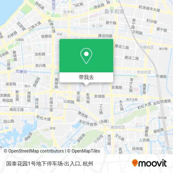 国泰花园1号地下停车场-出入口地图