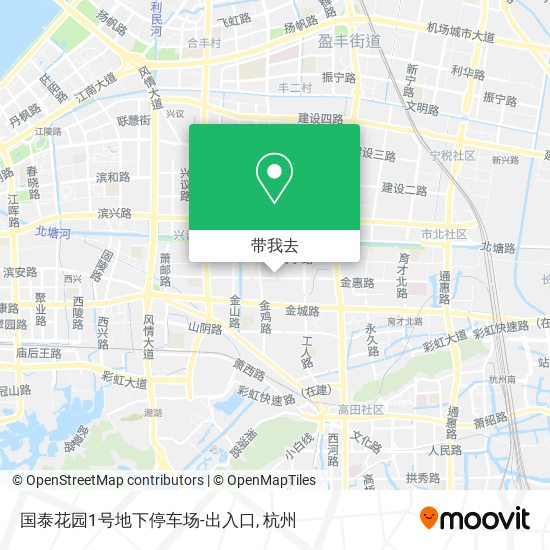 国泰花园1号地下停车场-出入口地图