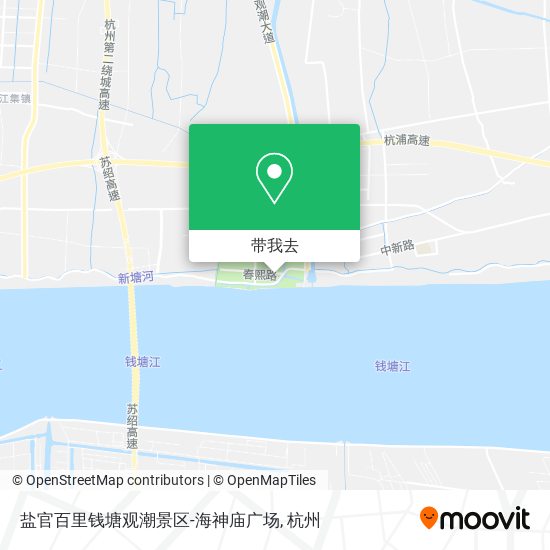 盐官百里钱塘观潮景区-海神庙广场地图