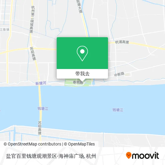 盐官百里钱塘观潮景区-海神庙广场地图