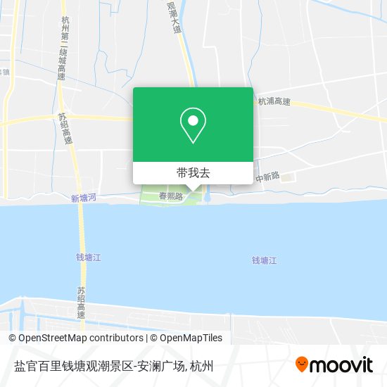 盐官百里钱塘观潮景区-安澜广场地图