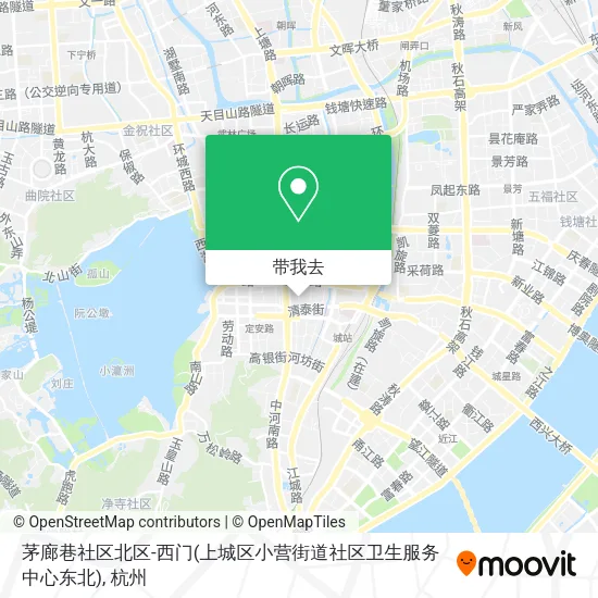 茅廊巷社区北区-西门(上城区小营街道社区卫生服务中心东北)地图