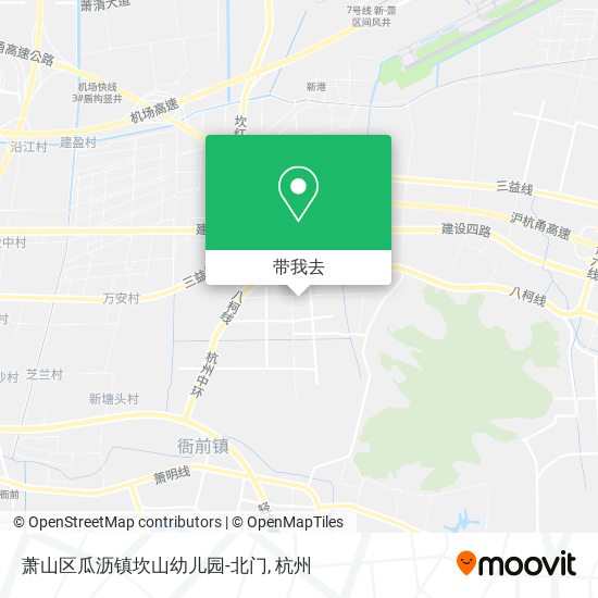 萧山区瓜沥镇坎山幼儿园-北门地图