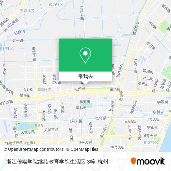 浙江传媒学院继续教育学院生活区-3幢地图