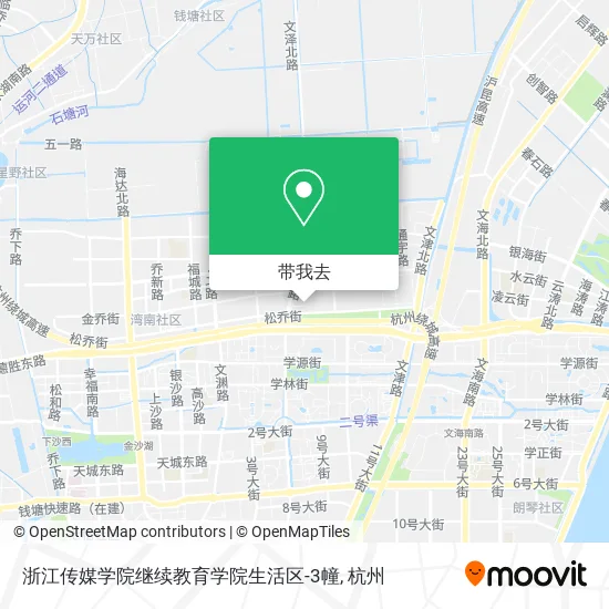 浙江传媒学院继续教育学院生活区-3幢地图