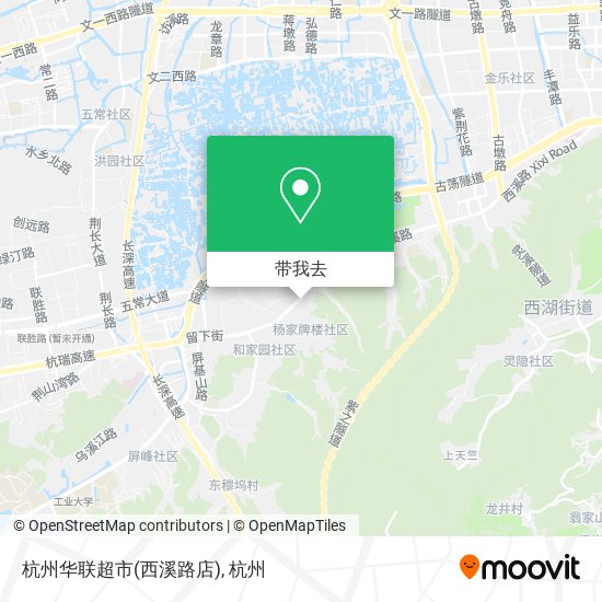 杭州华联超市(西溪路店)地图