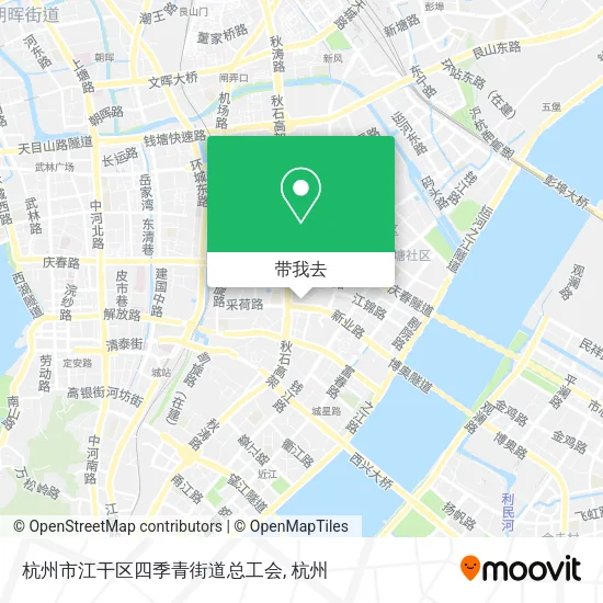 杭州市江干区四季青街道总工会地图