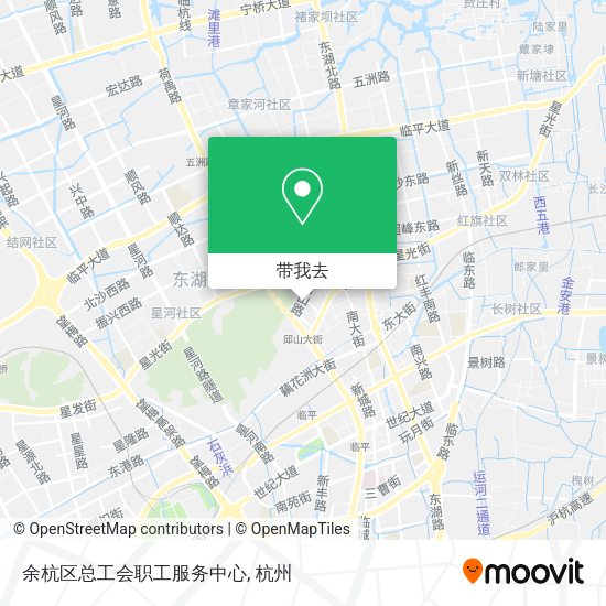 余杭区总工会职工服务中心地图