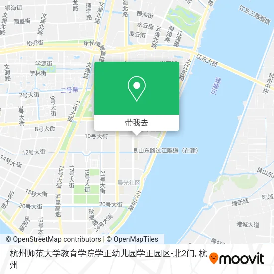 杭州师范大学教育学院学正幼儿园学正园区-北2门地图