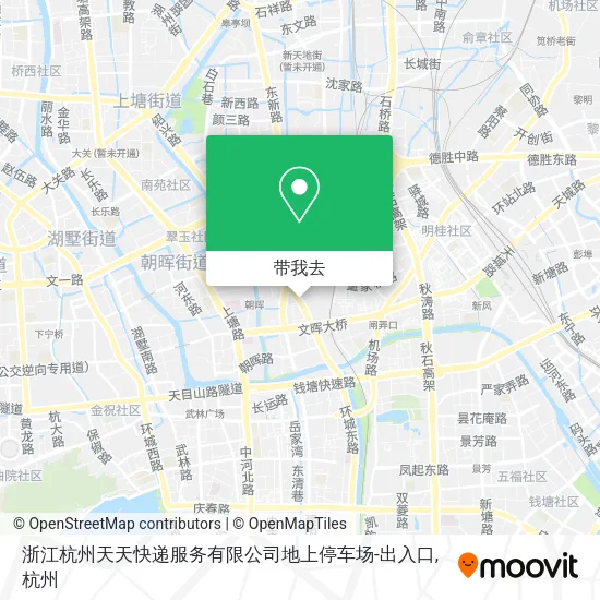 浙江杭州天天快递服务有限公司地上停车场-出入口地图