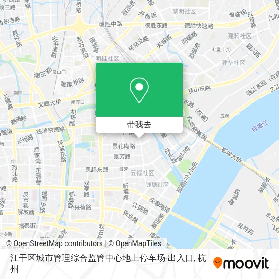 江干区城市管理综合监管中心地上停车场-出入口地图
