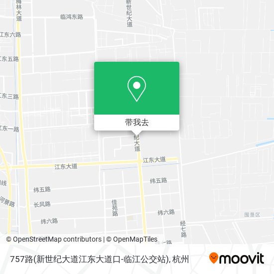 757路(新世纪大道江东大道口-临江公交站)地图