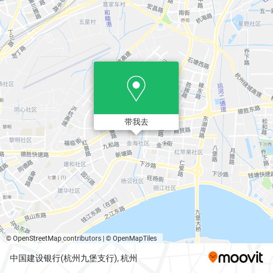 中国建设银行(杭州九堡支行)地图