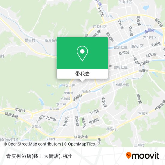 青皮树酒店(钱王大街店)地图