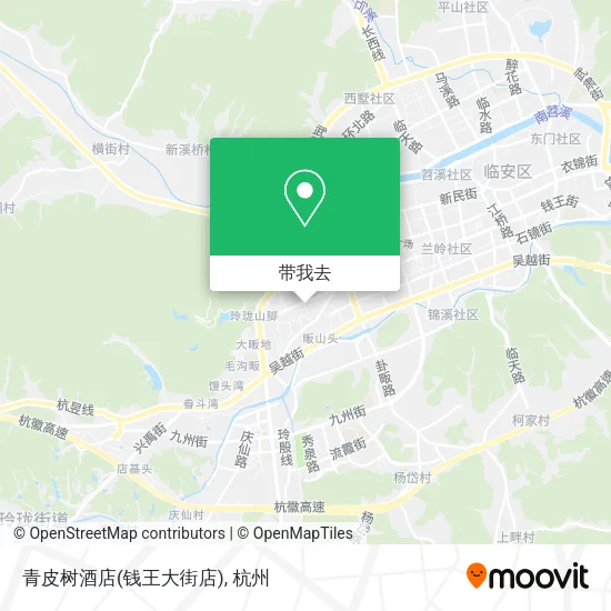 青皮树酒店(钱王大街店)地图