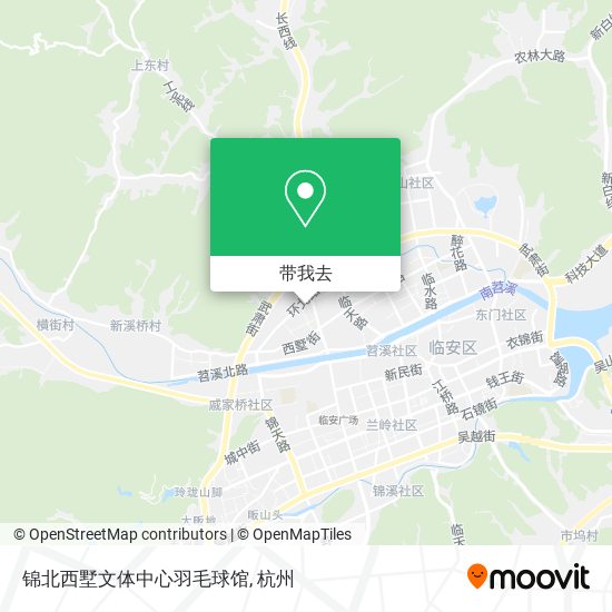 锦北西墅文体中心羽毛球馆地图