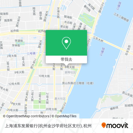 上海浦东发展银行(杭州金沙学府社区支行)地图