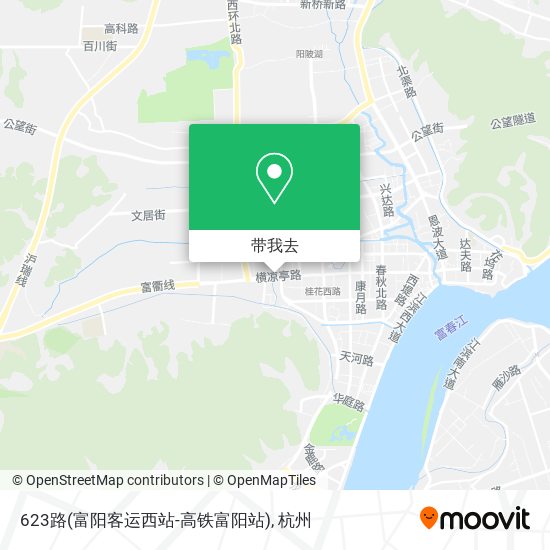 623路(富阳客运西站-高铁富阳站)地图