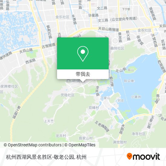 杭州西湖风景名胜区-敬老公园地图