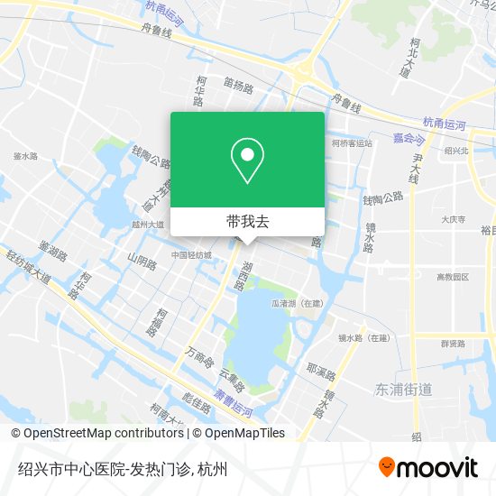 绍兴市中心医院-发热门诊地图