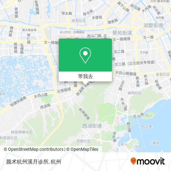 颜术杭州溪月诊所地图