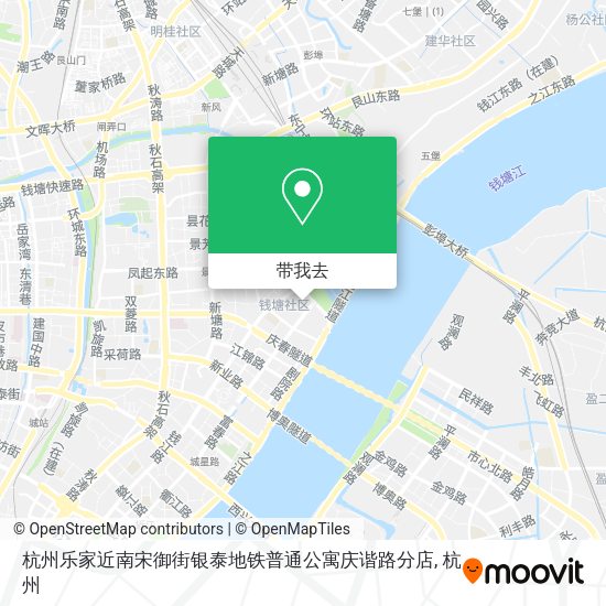 杭州乐家近南宋御街银泰地铁普通公寓庆谐路分店地图