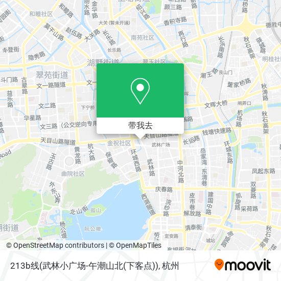 213b线(武林小广场-午潮山北(下客点))地图