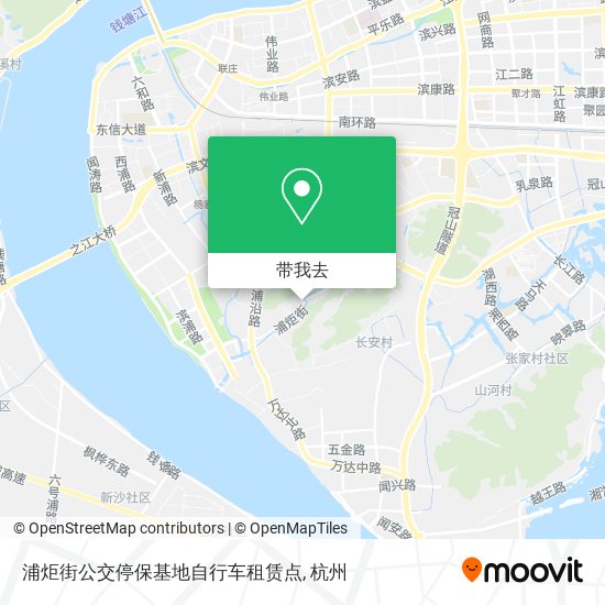 浦炬街公交停保基地自行车租赁点地图