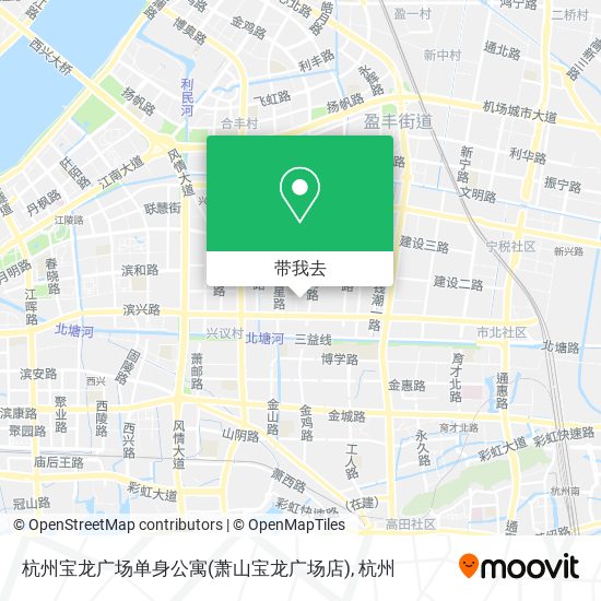 杭州宝龙广场单身公寓(萧山宝龙广场店)地图