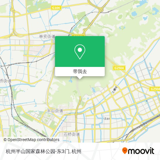杭州半山国家森林公园-东3门地图