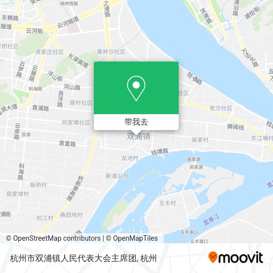 杭州市双浦镇人民代表大会主席团地图