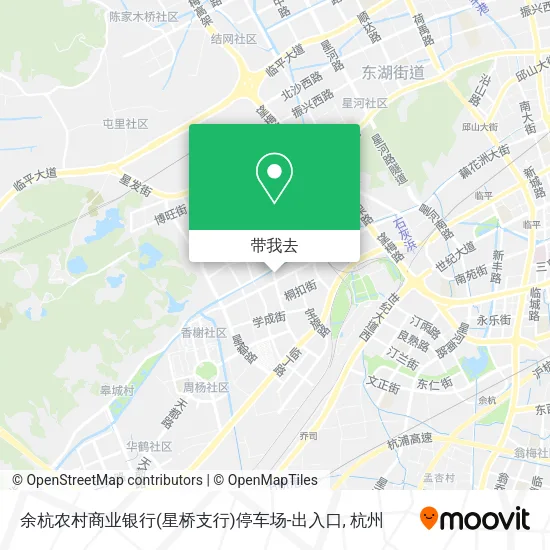 余杭农村商业银行(星桥支行)停车场-出入口地图