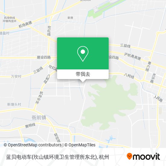 蓝贝电动车(坎山镇环境卫生管理所东北)地图