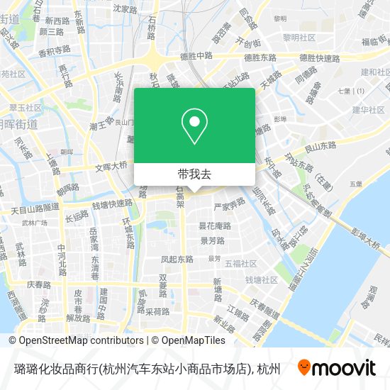 璐璐化妆品商行(杭州汽车东站小商品市场店)地图