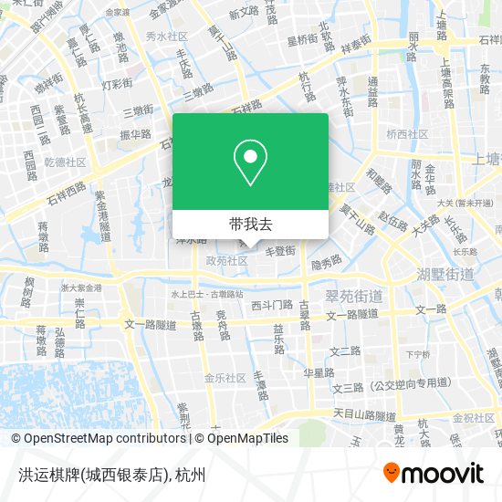 洪运棋牌(城西银泰店)地图