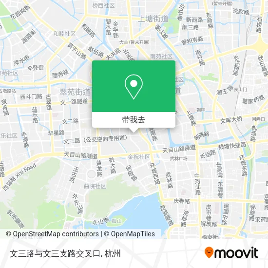 文三路与文三支路交叉口地图