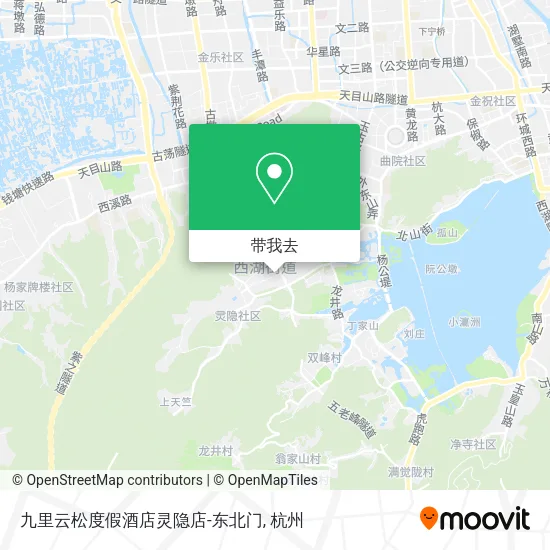 九里云松度假酒店灵隐店-东北门地图