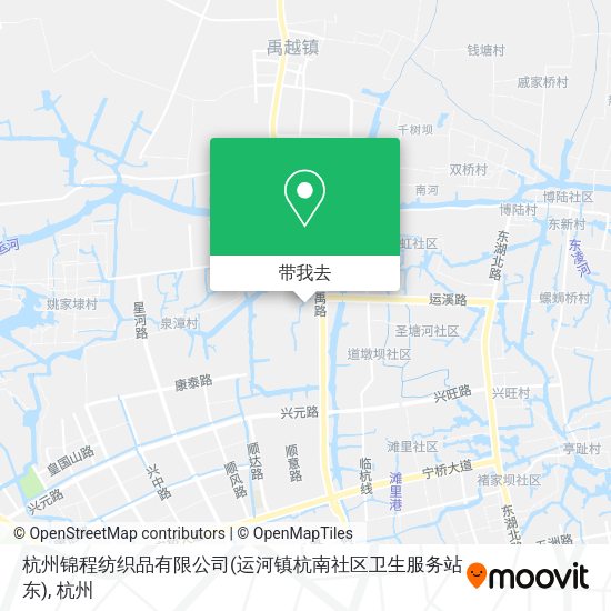 杭州锦程纺织品有限公司(运河镇杭南社区卫生服务站东)地图