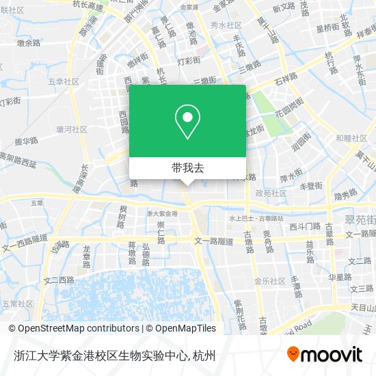 浙江大学紫金港校区生物实验中心地图