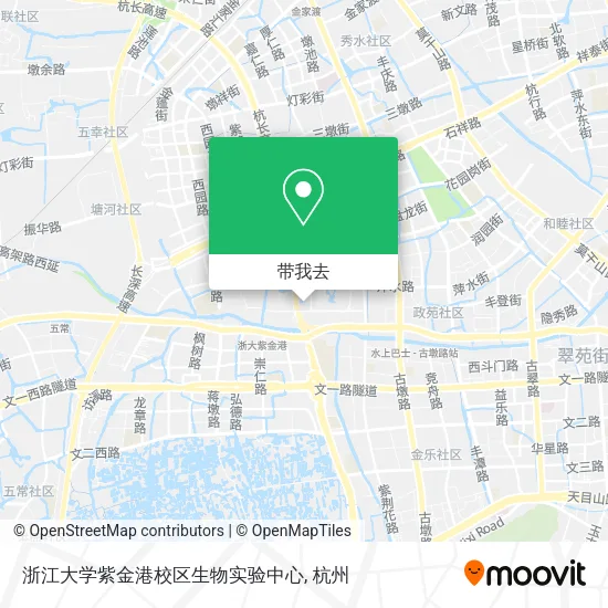 浙江大学紫金港校区生物实验中心地图