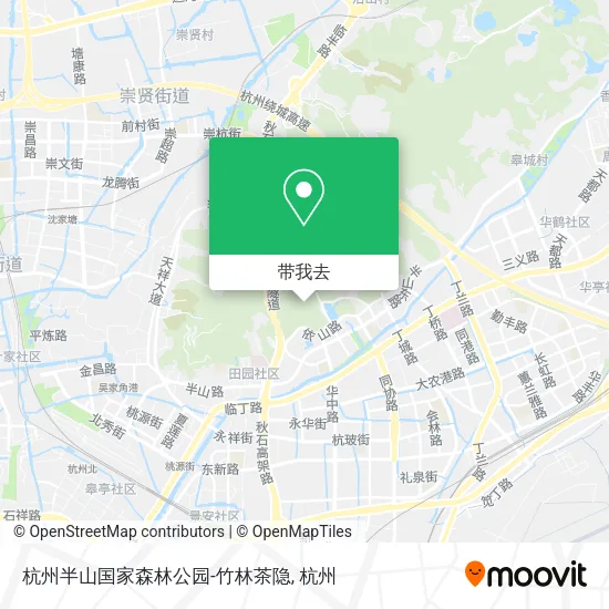 杭州半山国家森林公园-竹林茶隐地图